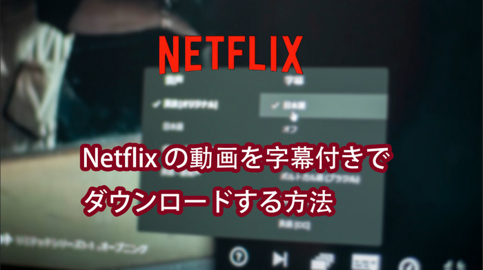 Netflix の動画を字幕付きでダウンロード保存する方法 Noteburner