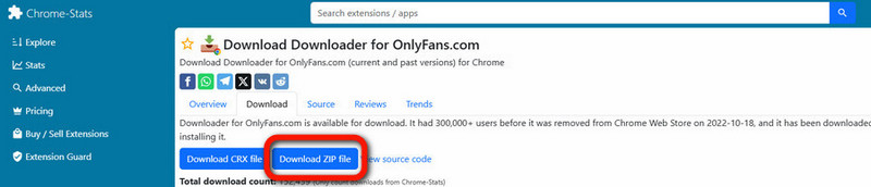 Downloader for OnlyFans.comにアクセス